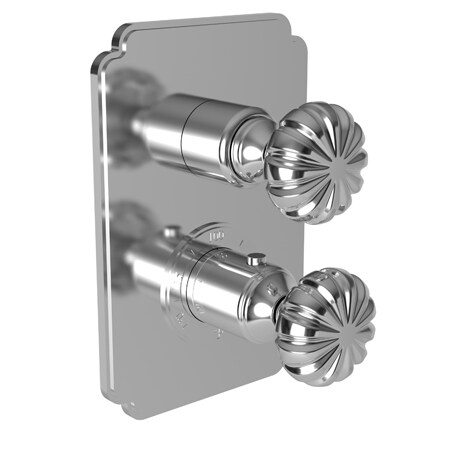 NEWPORT BRASS 1/2" Square Thermostatic Trim Plate With Handle in Polished Chrome 3-873TS/26